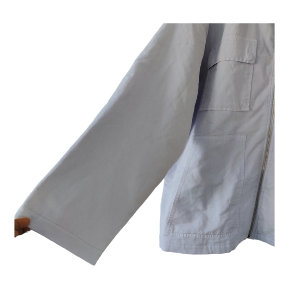 NWT Good American Zip Chore Jacket, Size 4(XL) Color Lilac Mist. - Picture 9 of 13